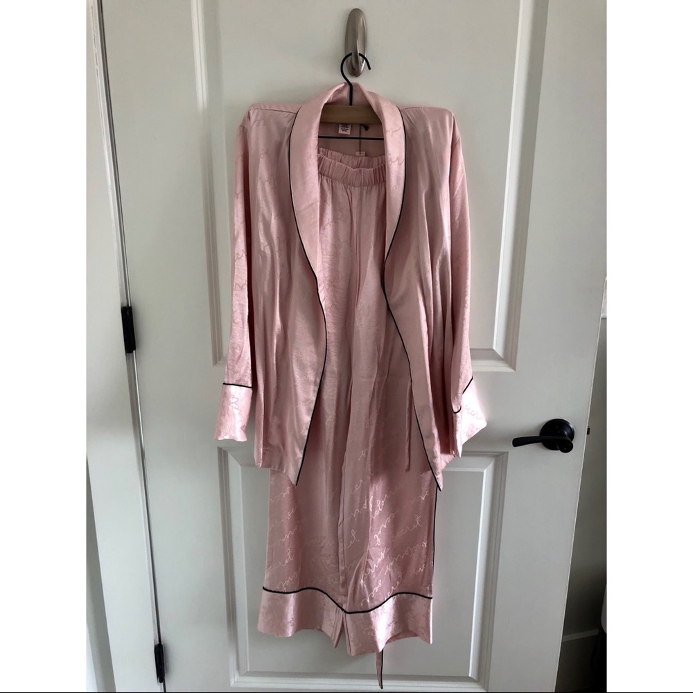 Pink Satin Victoria’s Secret Pajama Set
